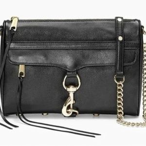 Rebecca Minkoff M.A.C. Mini Crossbody Black Gold Hardware